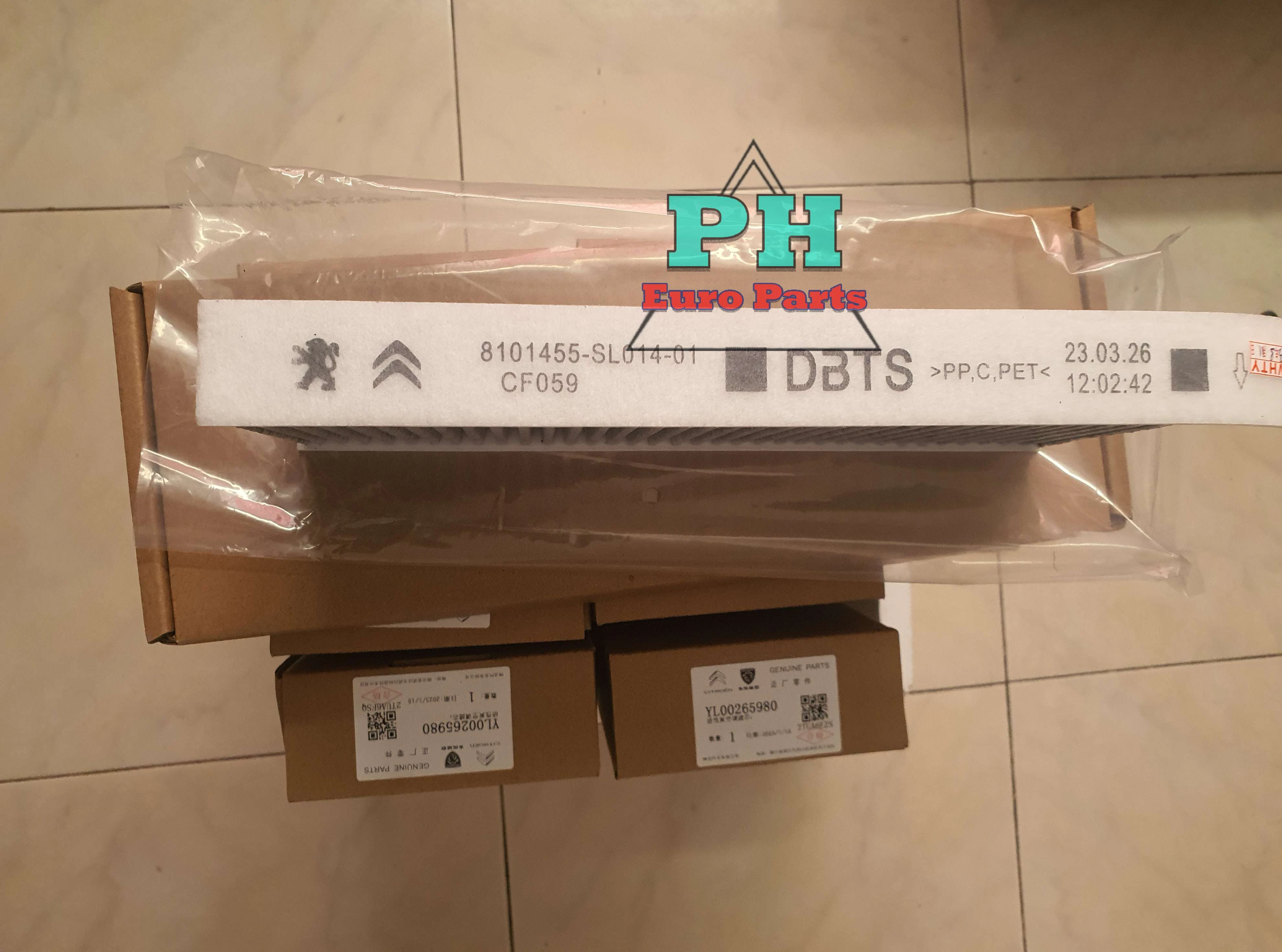 LỌC GIÓ ĐIỀU HÒA PEUGEOT 3008/5008  YL00265980 YL 002 659 80